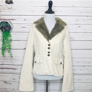 Eye catching, super cute cream corduroy Jacket